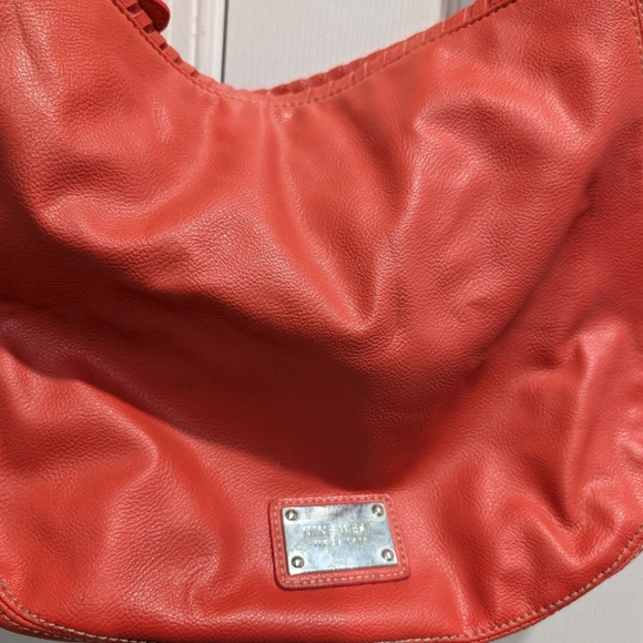 Nine West Coral Orange Faux Leather Shoulder Bag - Picture 4 of 11